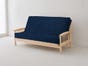 Wool Moquette Futon Cover - Blue