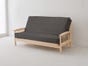 Wool Moquette Futon Cover - Charcoal