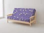 Stornetta Lavender Sateen - Floral Pattern Organic Cotton Futon Cover 