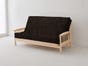 Sonora Dark Brown Polyester Textured Futon Cover 