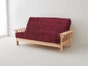 Lena Linen Futon Cover - Burgundy