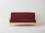 Lena Linen Futon Cover - Burgundy