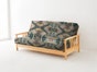 Reggie Patterned Linen Futon Cover - Sorbet