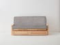 Leslie Textured Futon Cover - Stone