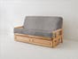 Leslie Textured Futon Cover - Stone