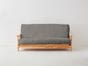 Charcoal - Woven Cotton Futon Cover 