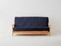 Navy - Solid Organic Cotton Twill Futon Cover - Choose Size