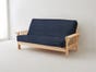 Navy Velvet Microfiber Futon Cover