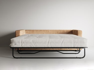 Gloria Loveseat Vegan Leather Pull Out Sofa Bed in Cork
