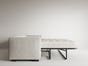Gloria Loveseat Vegan Leather Pull Out Sofa Bed in Cork Fabric