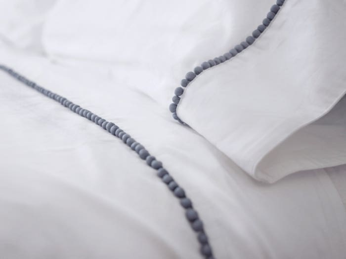 Grace sheets Sets Habutai Silk Pom Poms