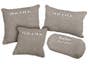 Grey Wool Moquette Throw Pillow