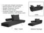 Spacely X-Long Single White Multi-Position Futon Frame and Mattress Set
