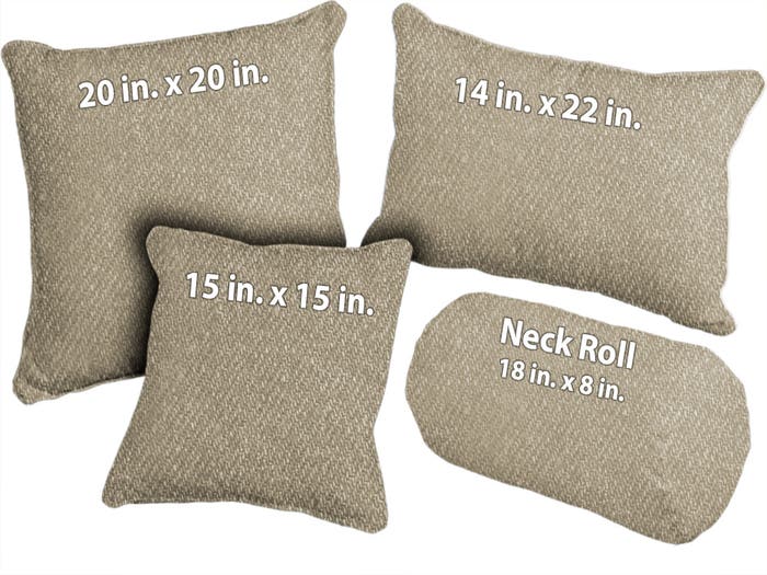 Brushed Bull Denim Twill Khaki Throw Pillows