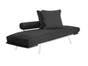 Spacely X-Long Single White Multi-Position Futon Frame and Mattress Set