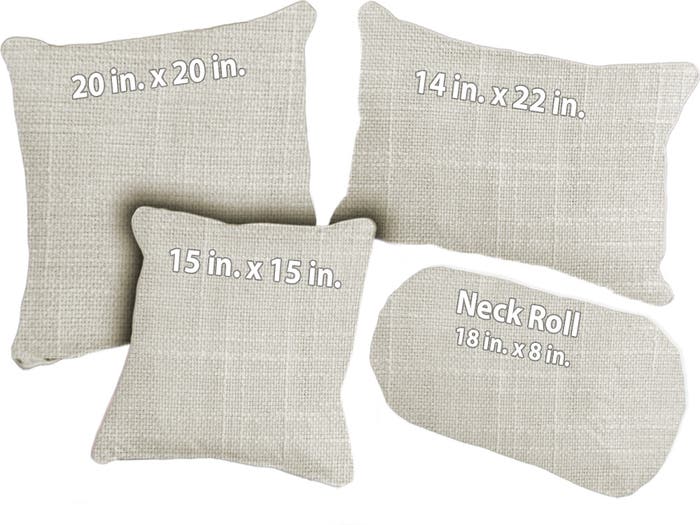 Lena Linen Throw Pillows - Birch