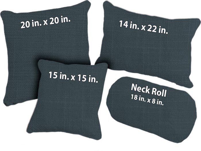 Lena Linen Throw Pillows - Ocean