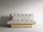 New Okinawa Bi-Fold Japanese Wood Futon Frame With Drawers
