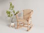 Rocking Chair With Vegan Leather Cushion 