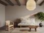 Rocking Chair With Vegan Leather Cushion 