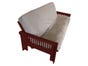 Medan Wood Futon Frame in Dark Cherry finish