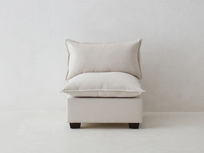 Organic Armless Modular Chair - Modern Modular Chair - Custom Made To Order
