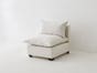 Organic Armless Modular Chair - Modern Modular Chair - Custom Made To Order