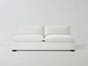 Organic Armless Loveseat Modular - Modern Modular Furniture System - Custom Made To Order