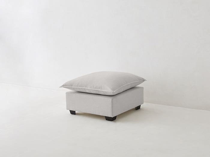 Organic Sofa Modular Ottoman - Ready Made - Bone Cotton