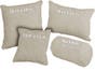 Brushed Bull Denim Twill Natural Throw Pillows