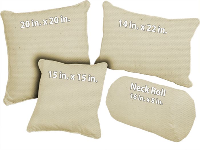 Natural - Organic Cotton Duck Throw Pillows