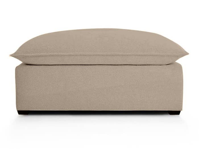 Organic Sofa Modular Ottoman - Ready Made - Coffee Wool