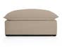 Organic Sofa Modular Ottoman - Ready Made - Coffee Wool