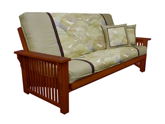Nikko Wood Futon Frame in Dark Cherry