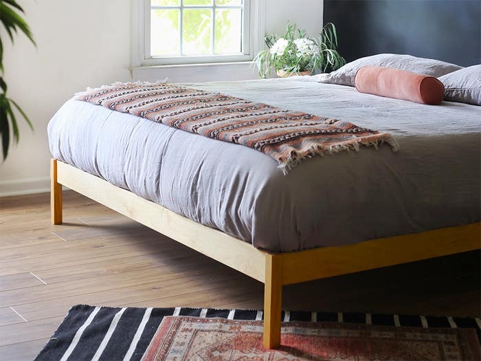 The B Flat (Urban Retreat) Natural Bed Frame Oak - Choose Size