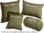 Olive Wool Throw Pillow