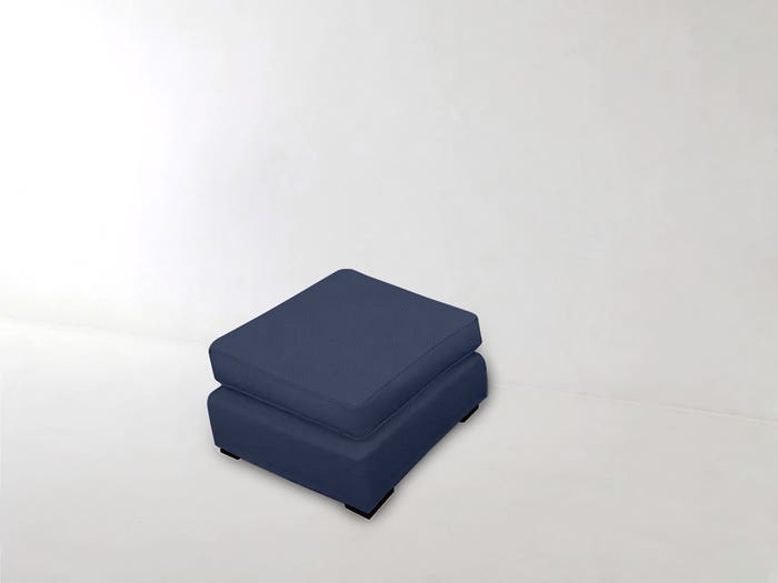Daisy Ottoman - Ready Made - Blue Denim Cotton 103h