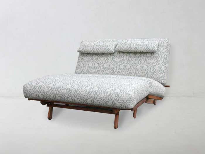 Freedom Chaise Outdoor Futon Frame Cherry With Natural Teak Oil Finish - Chemical Free