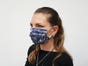 Mulberry Silk Face Mask With Organic Cotton Blue Batik Print For Children & Adults