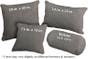 Lady Linen Throw Pillows - Charcoal
