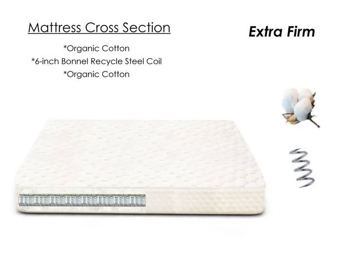 Rock-a-bye Crib Mattress - Organic Cotton & Bonnel Coil - Extra Firm