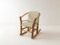 Amish Rocking Chair With Fabric Cushion 