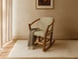 Amish Rocking Chair With Fabric Cushion 