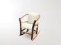 Amish Rocking Chair With Fabric Cushion 
