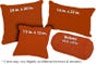 Rust Washable Polyester Pillows (pfa905)