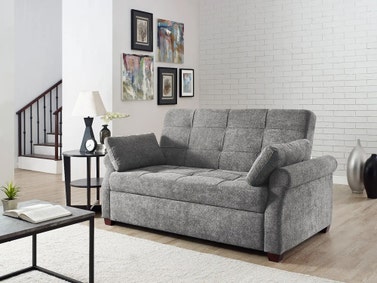 Hampton Grey Serta Loveseat Sofa Bed