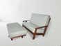 Scandia Outdoor Futon Loveseat Cherry With Natural Teak Oil Finish 