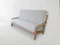 Scandia Outdoor Futon Frame Cherry with Natural Teak Oil Finish 