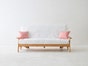 Scandia Outdoor Futon Frame Cherry with Natural Teak Oil Finish 