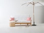 Scandia Outdoor Futon Frame Cherry with Natural Teak Oil Finish 
